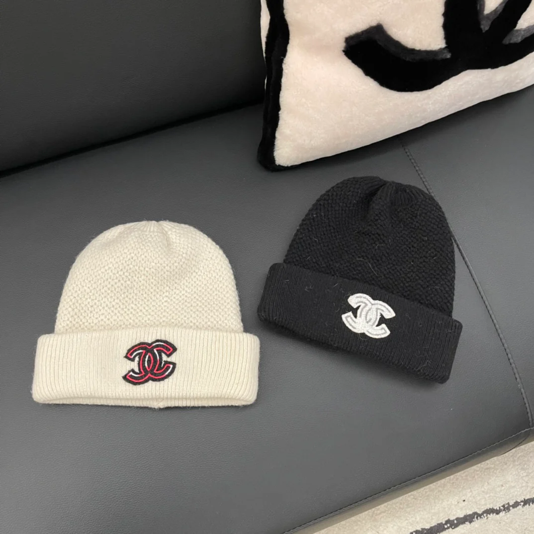 Chanel - Вязаная шапка - Популярная на Xiaohongshu - Белая