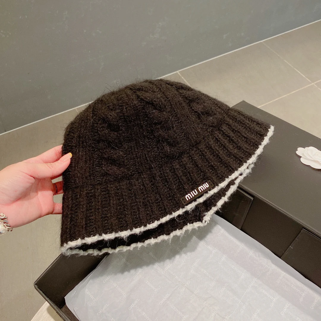 Miu Miu - Шерстяная рыбацкая шляпа - Черная