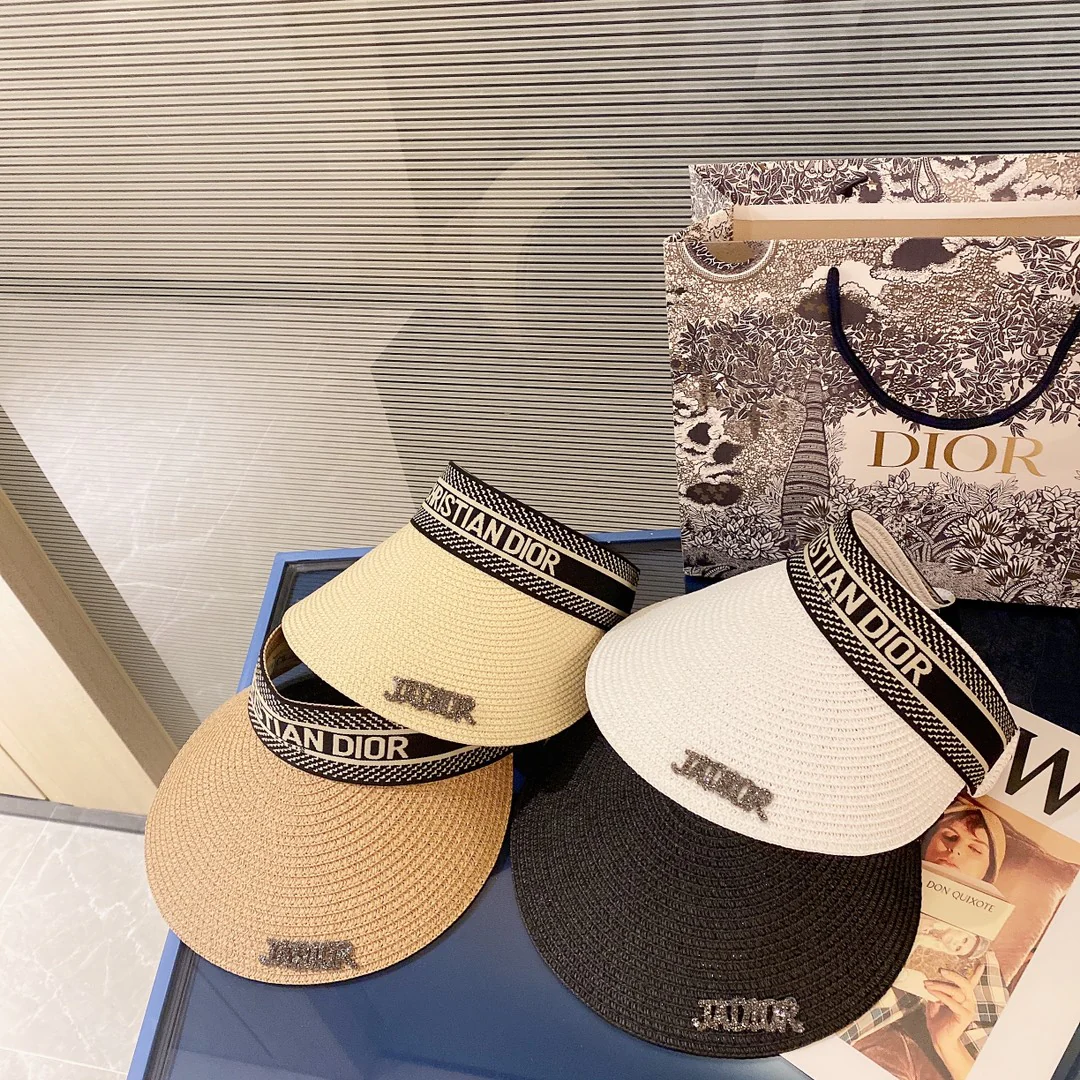 Dior - Самая продаваемая солнцезащитная шляпа - Логотип со стразами