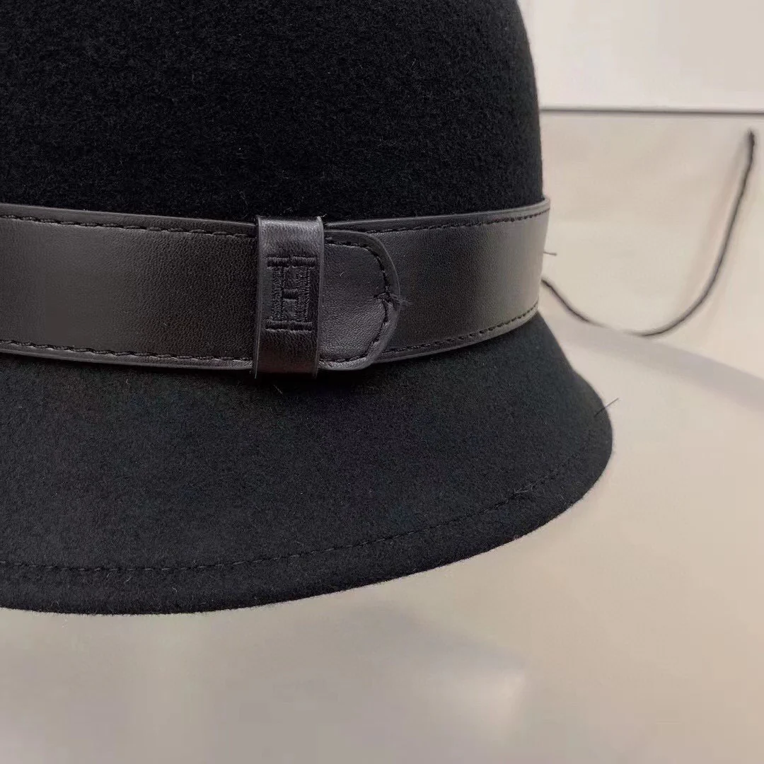 Шерстяная панама с вышивкой Hermes-h