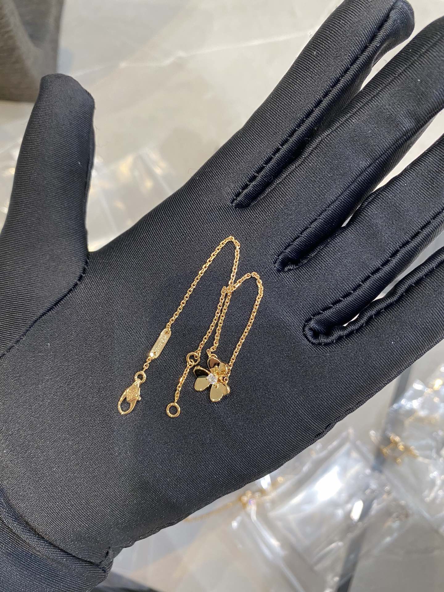 Браслет-колье и серьги VCA Clover - 2 шт.