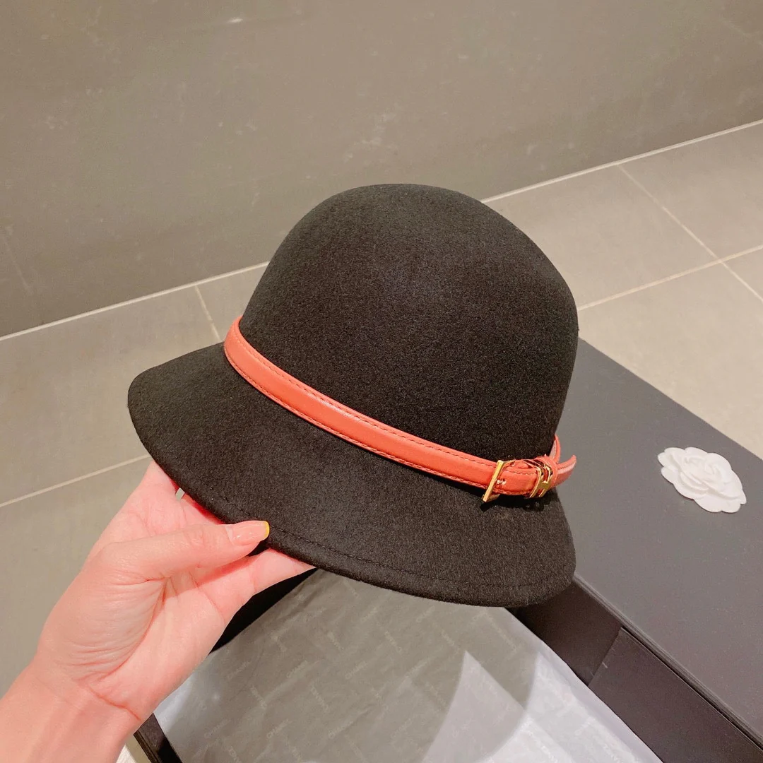 Шерстяная шляпа Hermes - черная - 1