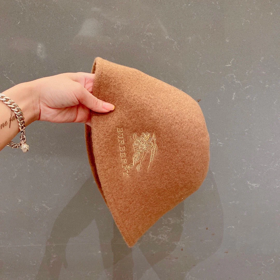 Шерстяная рыбацкая шляпа Burberry - коричневая