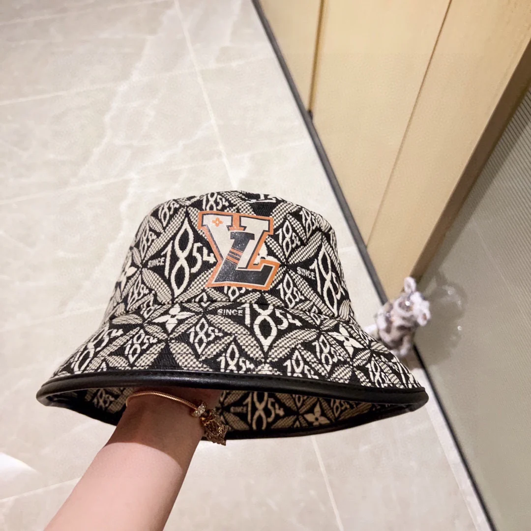 Новинка сезона весна/лето 2023 от LV - Вышитая рыбацкая шляпа - Черная