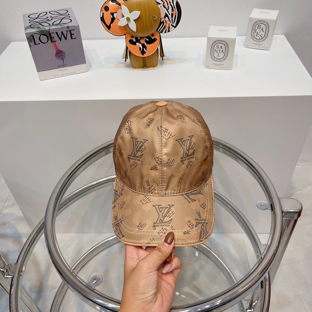 LV - Новая классическая бейсболка с монограммой, нанесенной методом шелкографии - Кофейно-коричневый