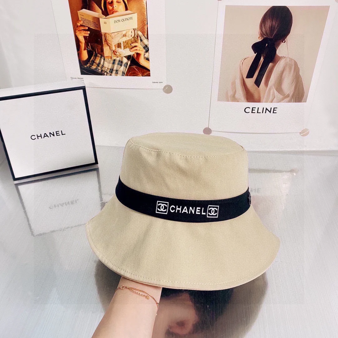 Chanel - Рыбацкая шляпа - Бежевая - 1