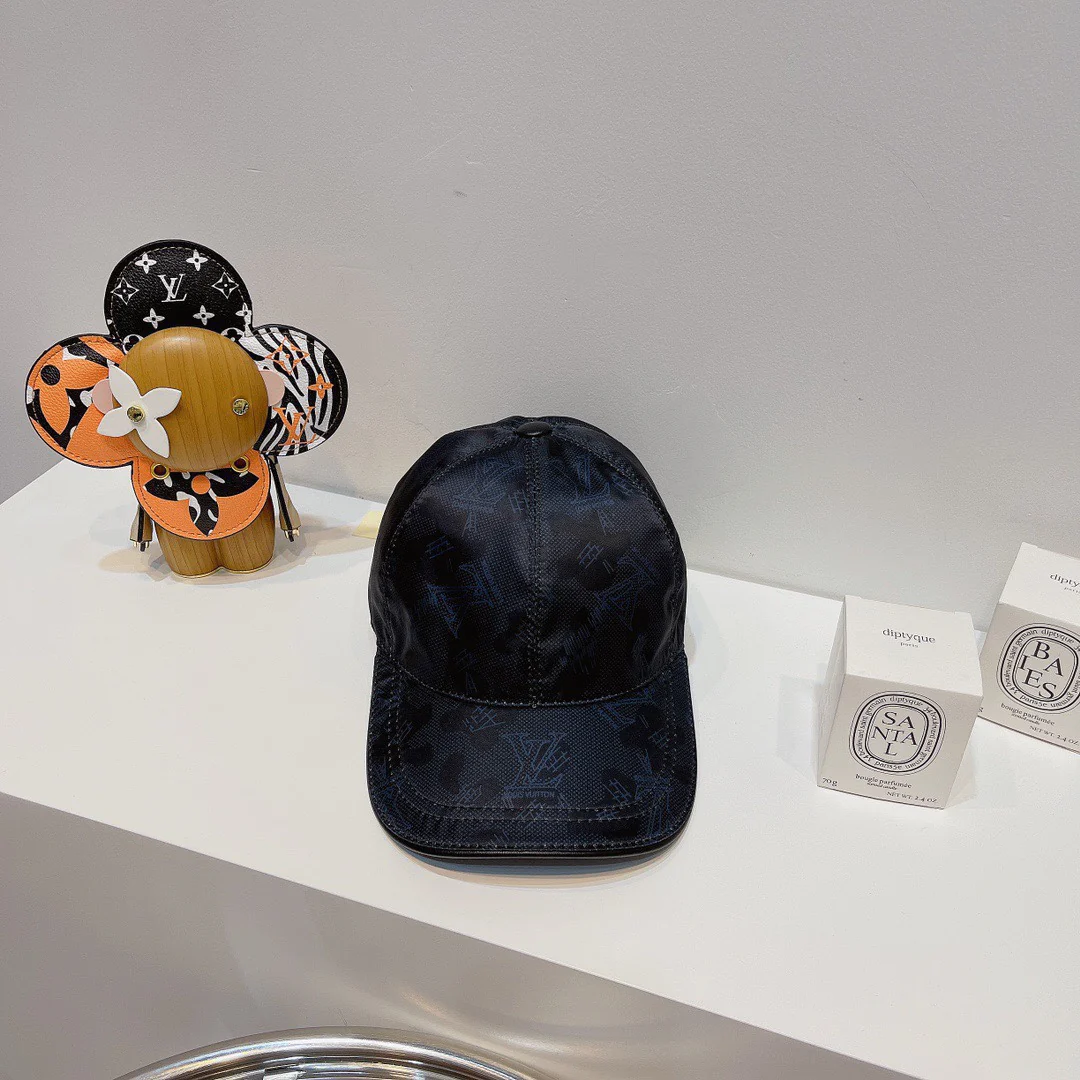 LV - Новая классическая бейсболка с монограммой, шелкографией - Черная