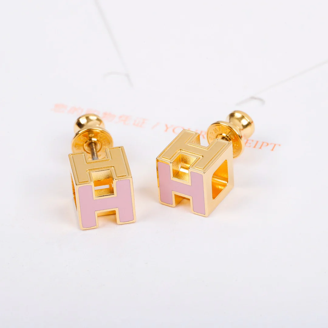 Серьги Hermes - Золотые - 002