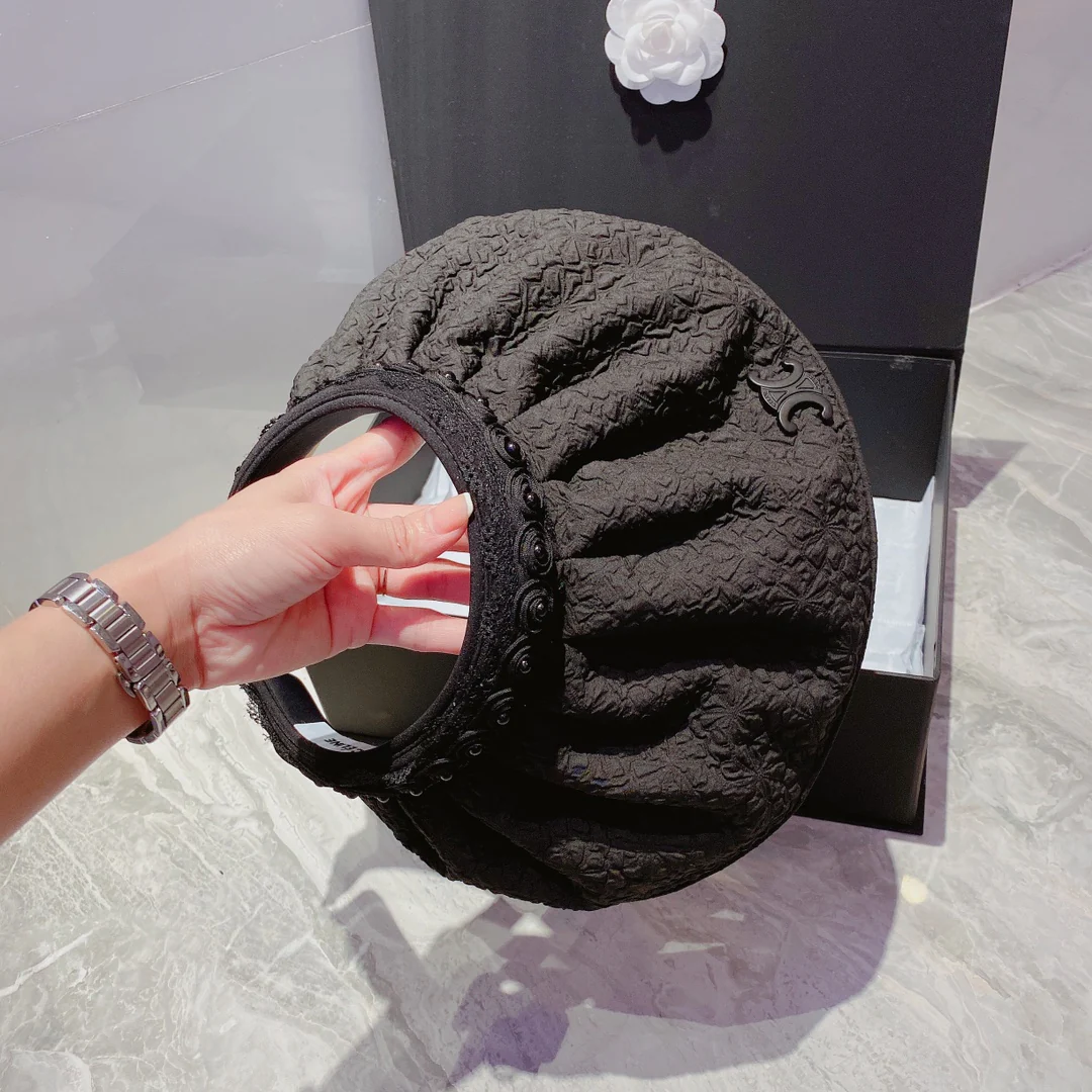 Celine Триумфальная арка Шляпа от солнца с жемчугом