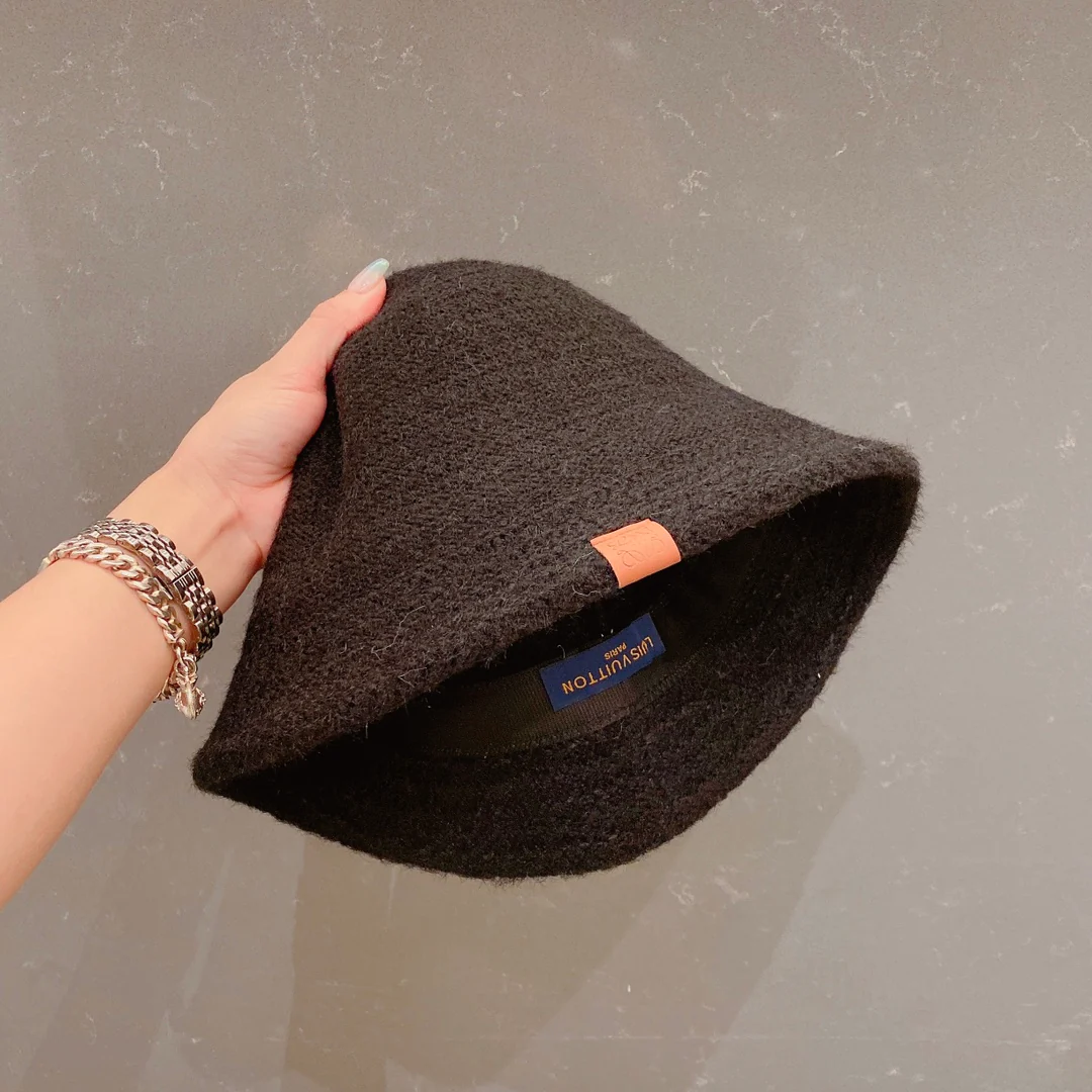 Lolway - Вязаная рыбацкая шапка - Черная