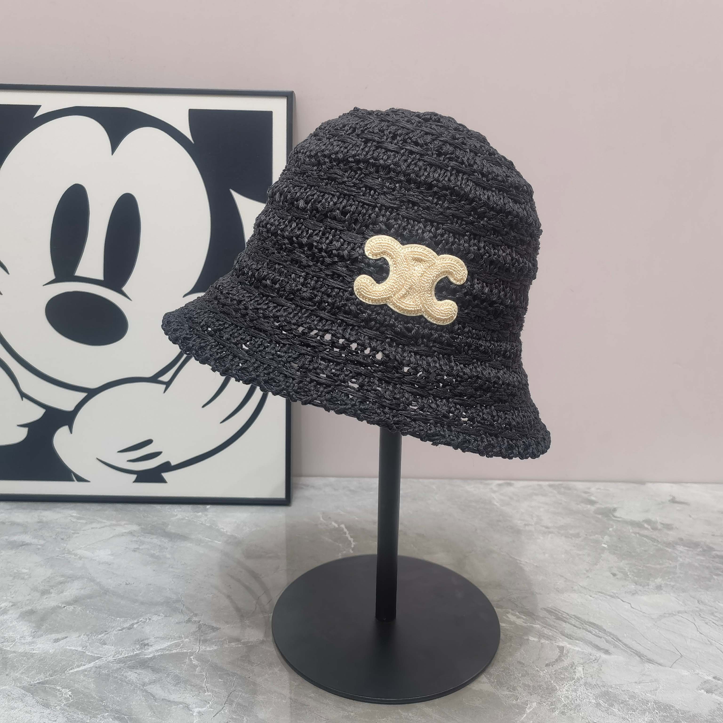 Вязаная шляпа от солнца Celine - 1