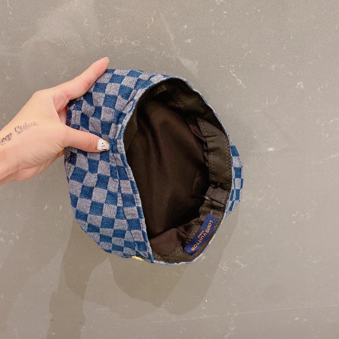 LV - Клетчатый берет - Синий