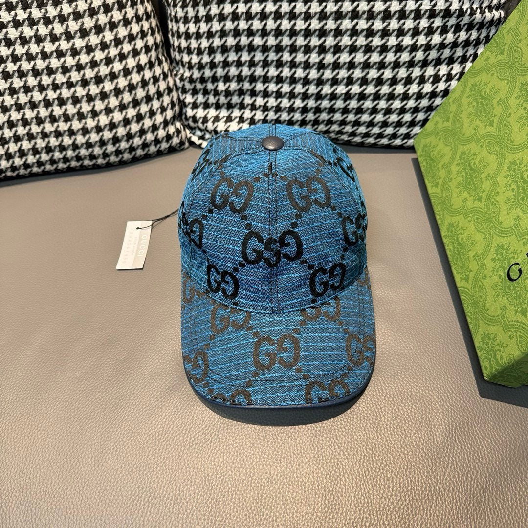 Gucci - Простая бейсболка с двойной буквой G - Синяя