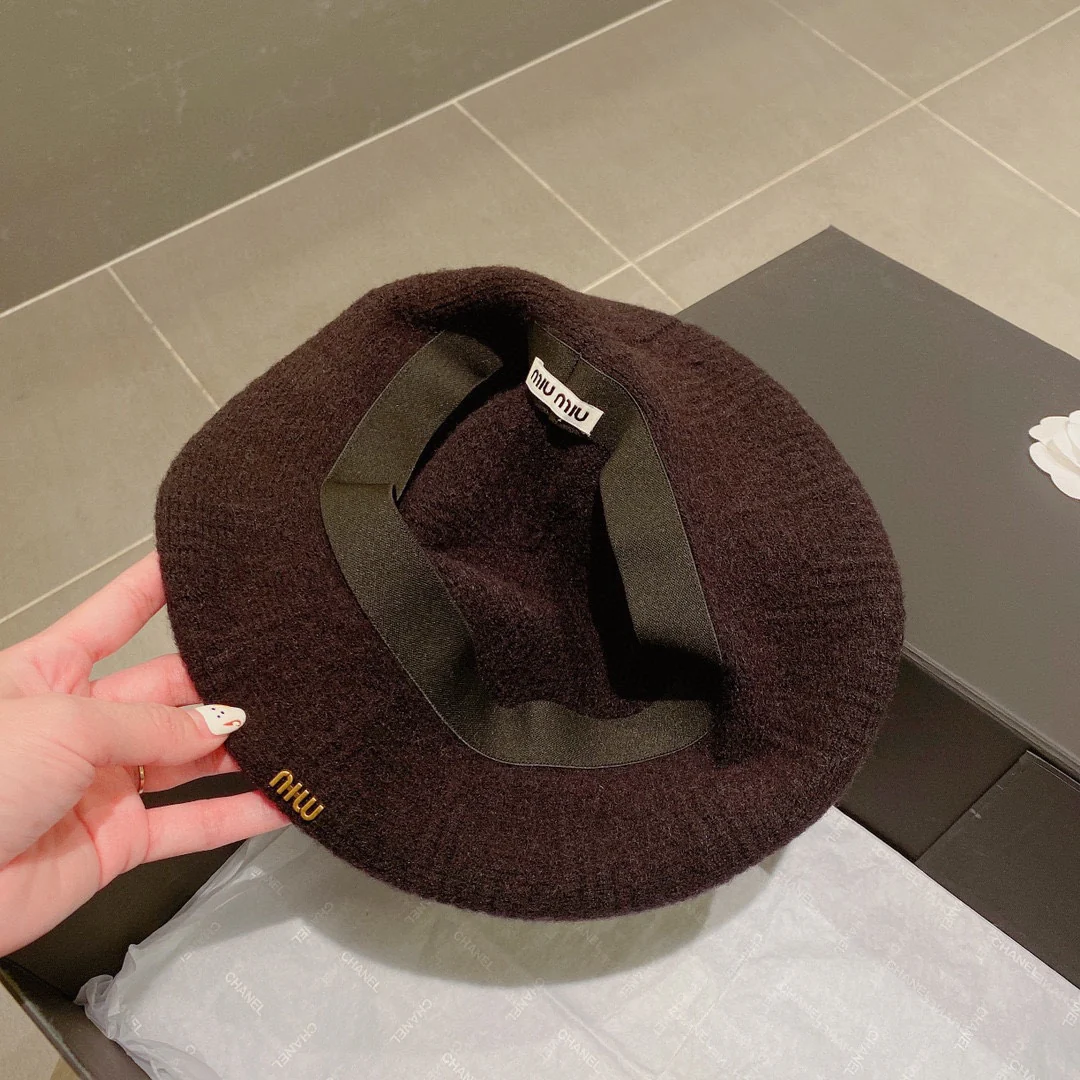 Miu Miu - Шерстяной берет - Черный