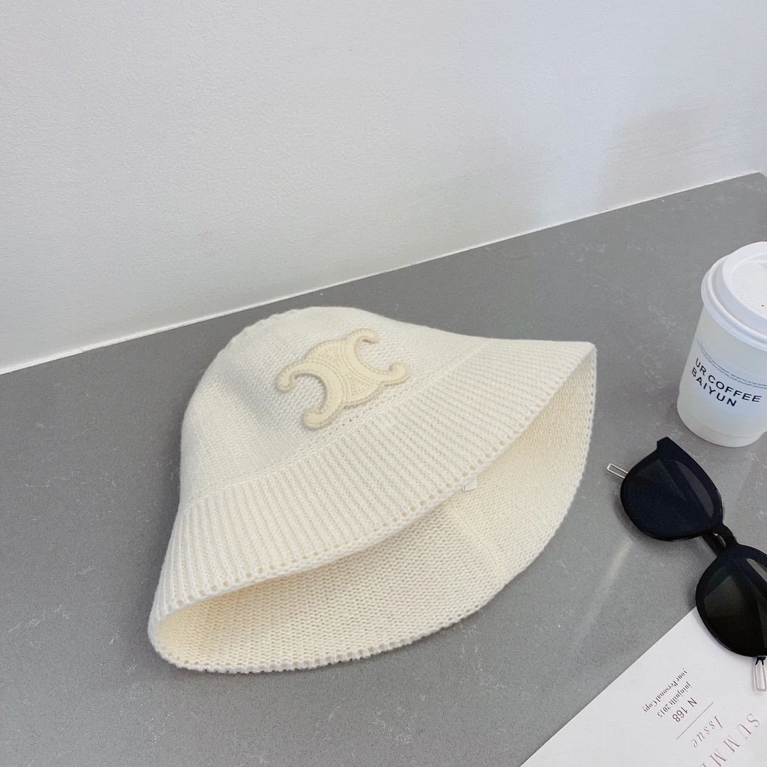 Celine - Рыбацкая шляпа - Белая - 1