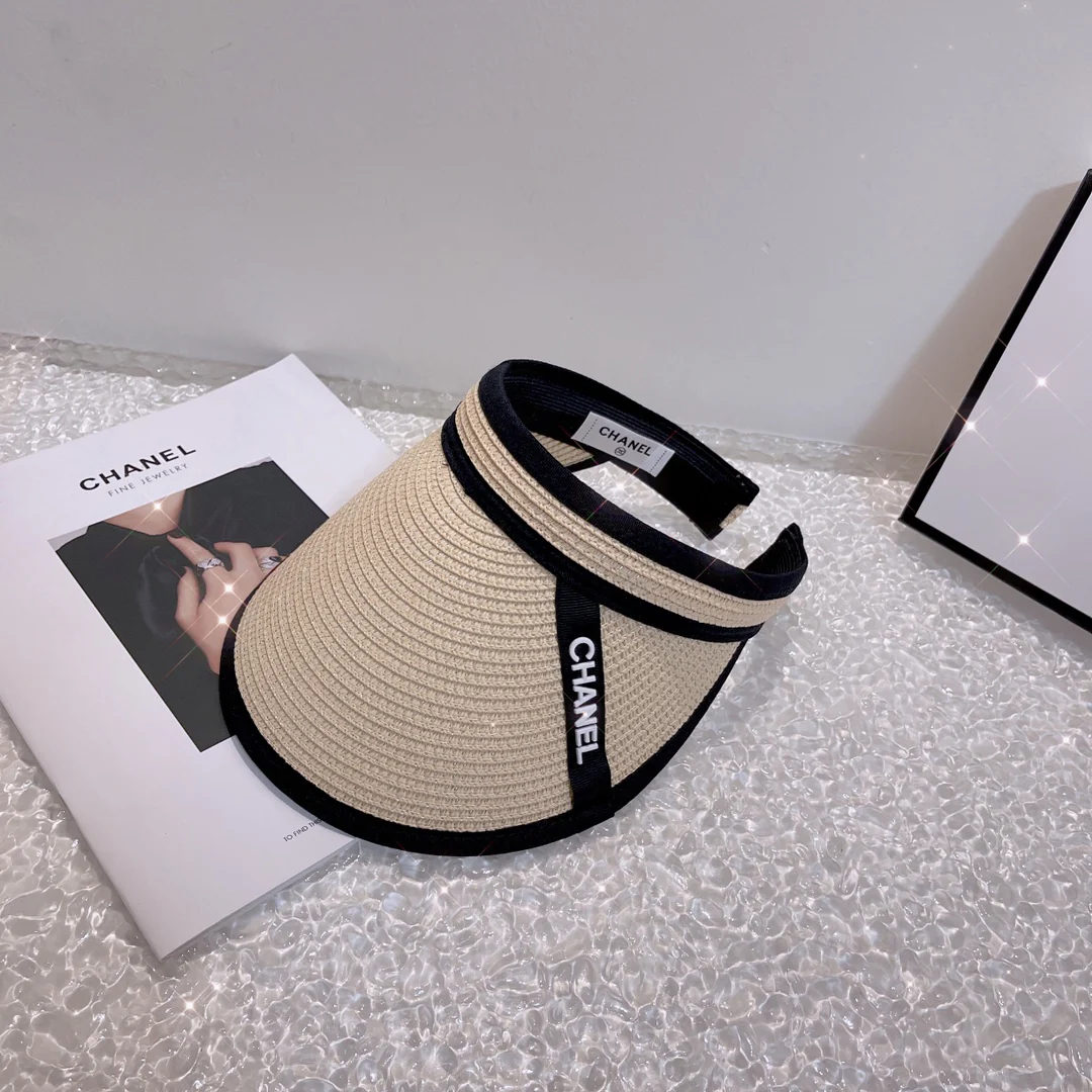 Солнцезащитная шляпа Chanel - Открытый жилет - Абрикосовый