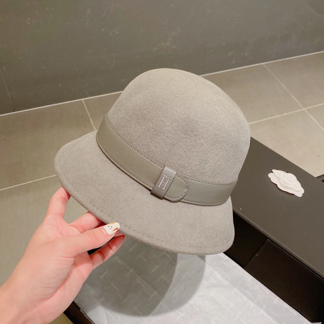 Шерстяная шляпа Hermes - серая
