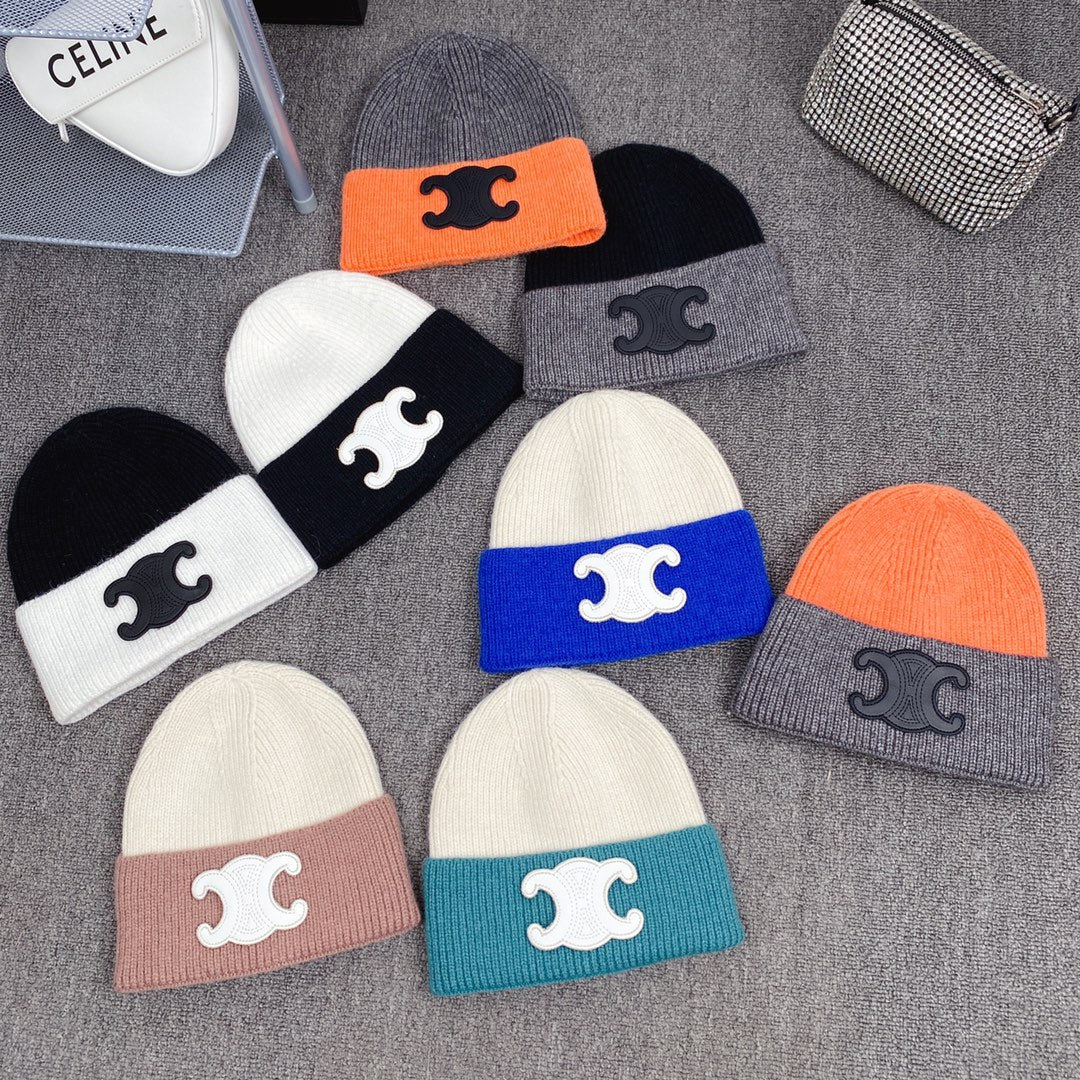 Вязаная шапка Celine разноцветная - 2 шт.