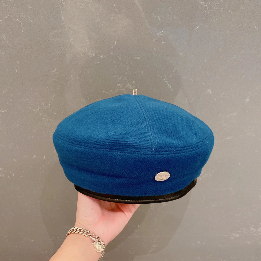 Шерстяной берет Prada - синий