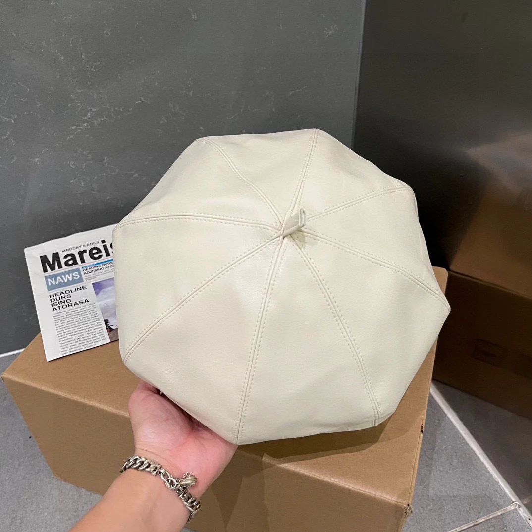 Hermes - Премиальная кожаная шляпа художника - Белая