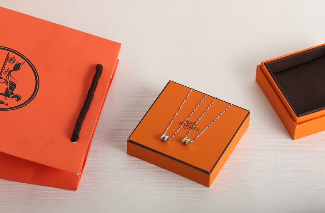 Hermes - Новое эмалированное колье H-образной формы 005