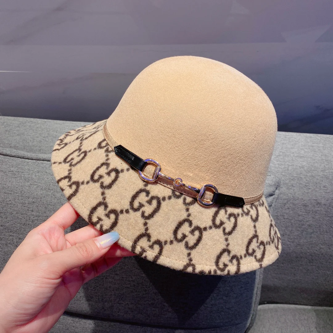 Семейство Пу-Г - шерстяная рыбацкая шляпа - абрикос