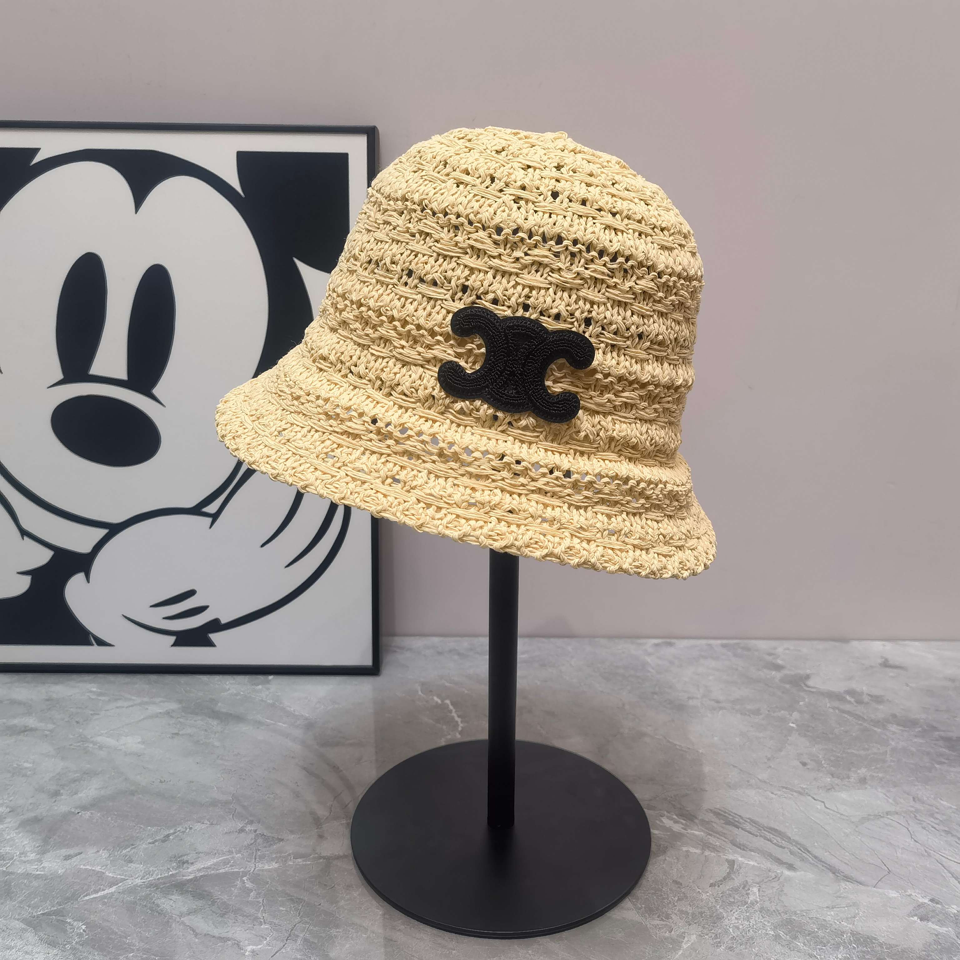 Вязаная шляпа от солнца Celine - 1