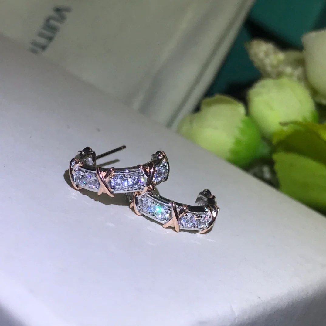 Серьги Tiffany - Пусеты - 4 шт.