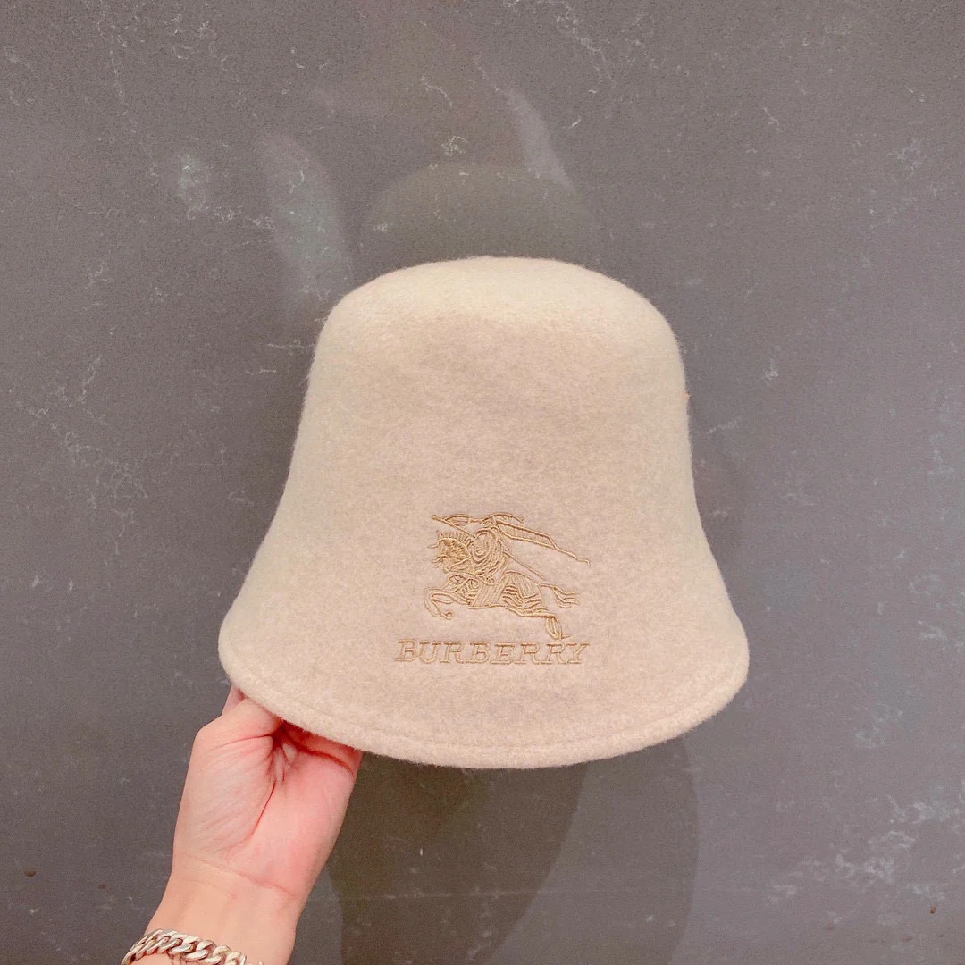 Шерстяная рыбацкая шляпа Burberry - абрикосового цвета