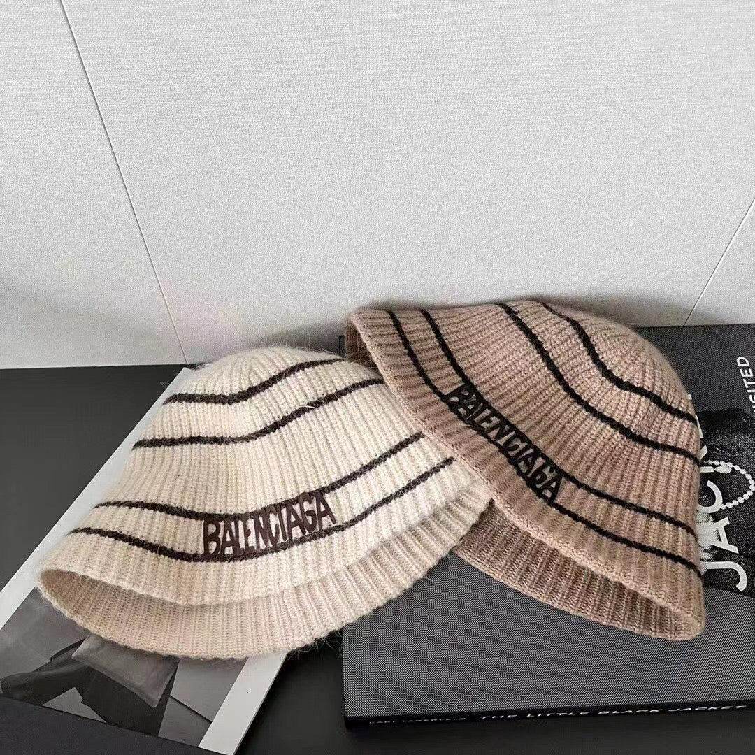 Balenciaga - Полосатая вязаная панама