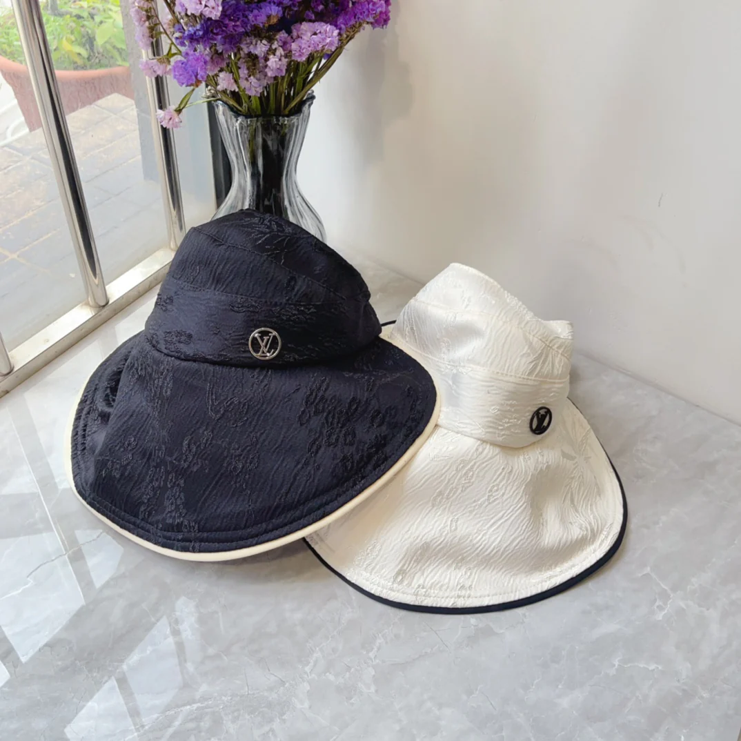 LV - Новая простая широкополая солнцезащитная шляпа