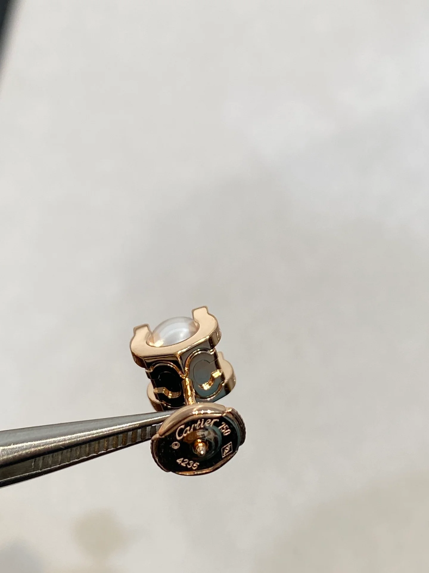 Cartier - Серьги с жемчугом в форме рога