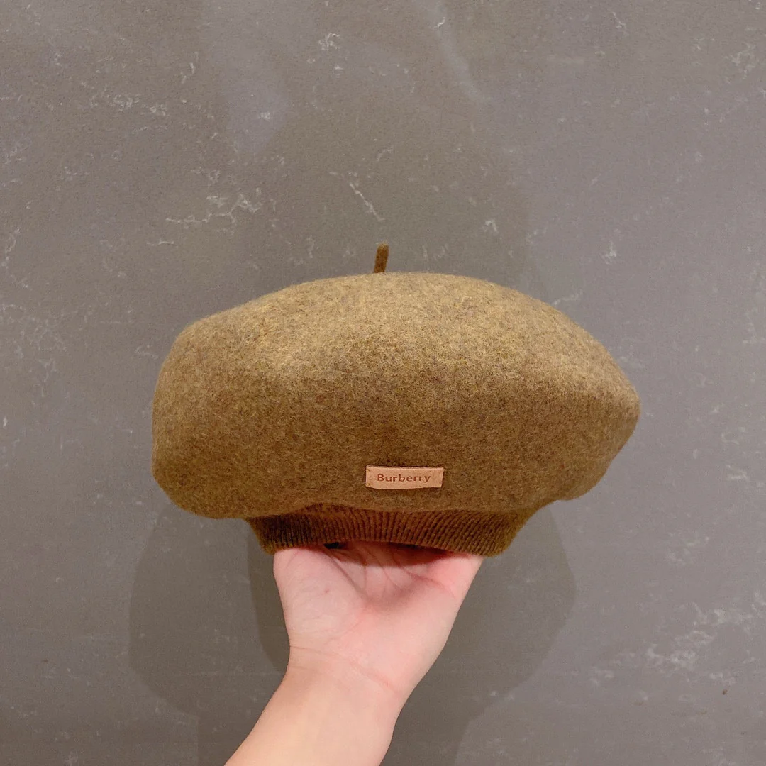 Шерстяной берет Burberry — абрикосовый