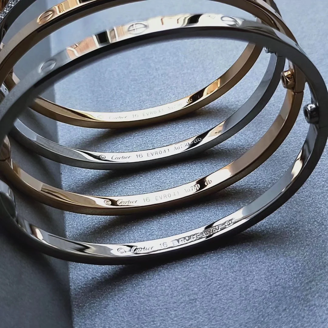 Браслет Cartier Love - Тонкий дизайн - Без бриллиантов - Узор 