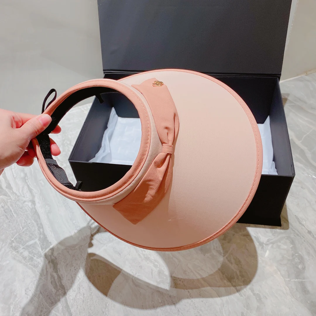 Солнцезащитная шляпа Chanel - Парик с открытым носком - Розовый