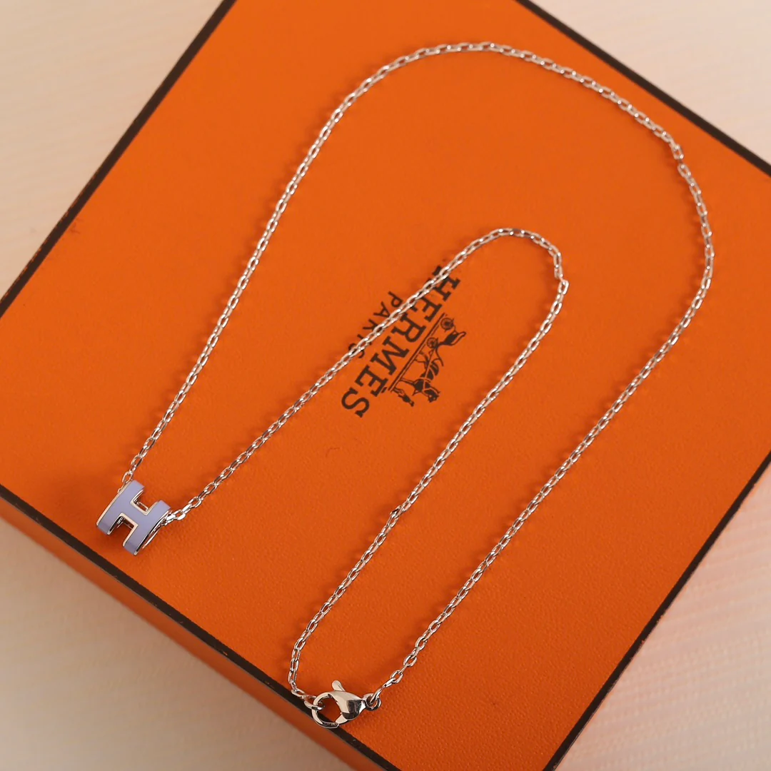 Hermes - Новое эмалированное колье H-образной формы 006
