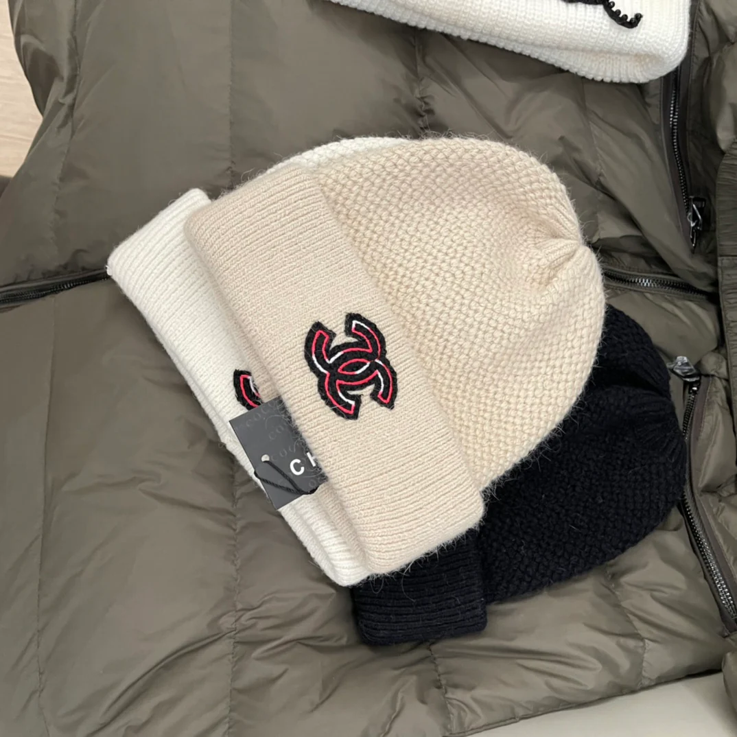 Chanel - Вязаная шапка - Популярно на Xiaohongshu - Абрикосовый цвет