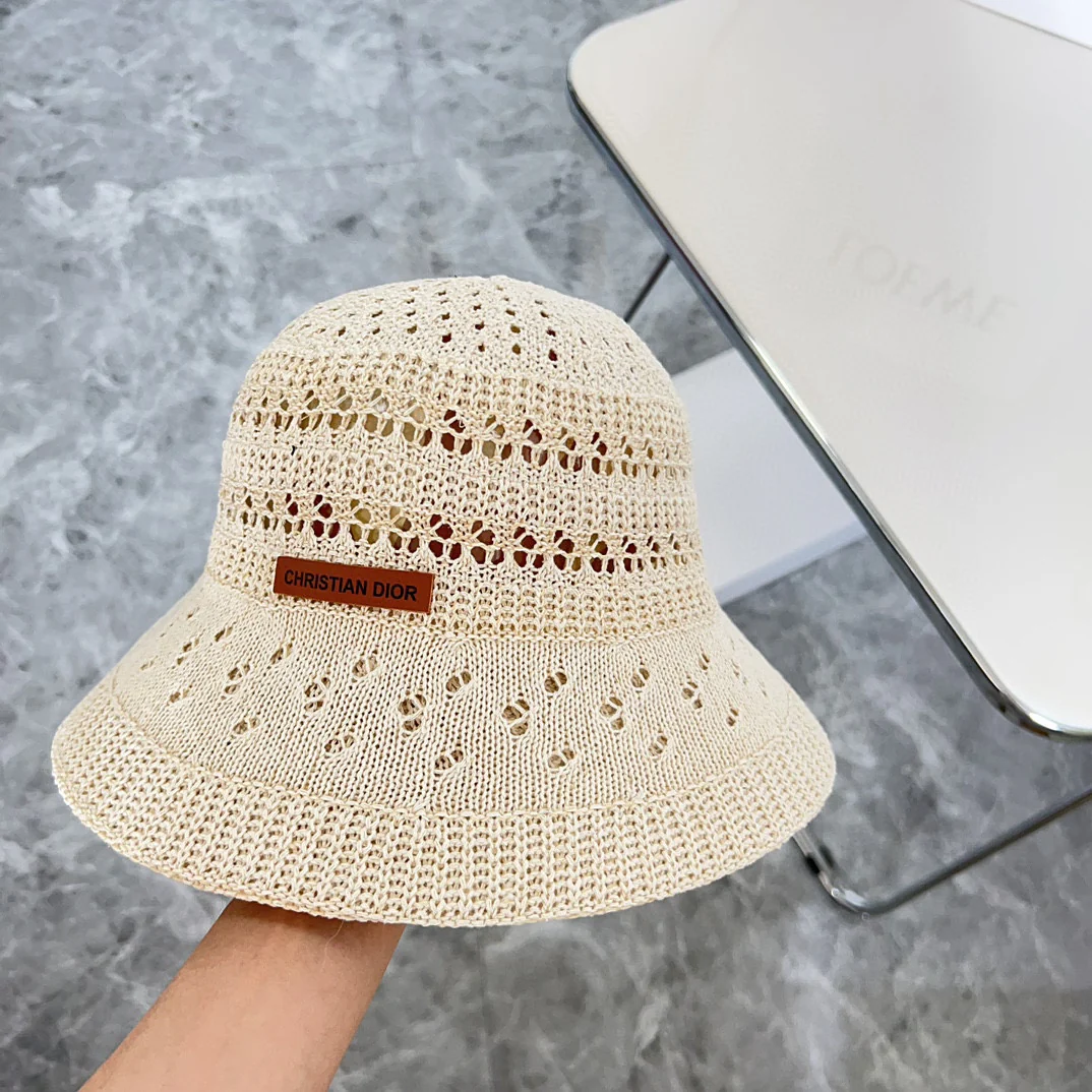 Новинка Dior 2024 года - Рыбацкая шляпа-корзинка - Бежевая