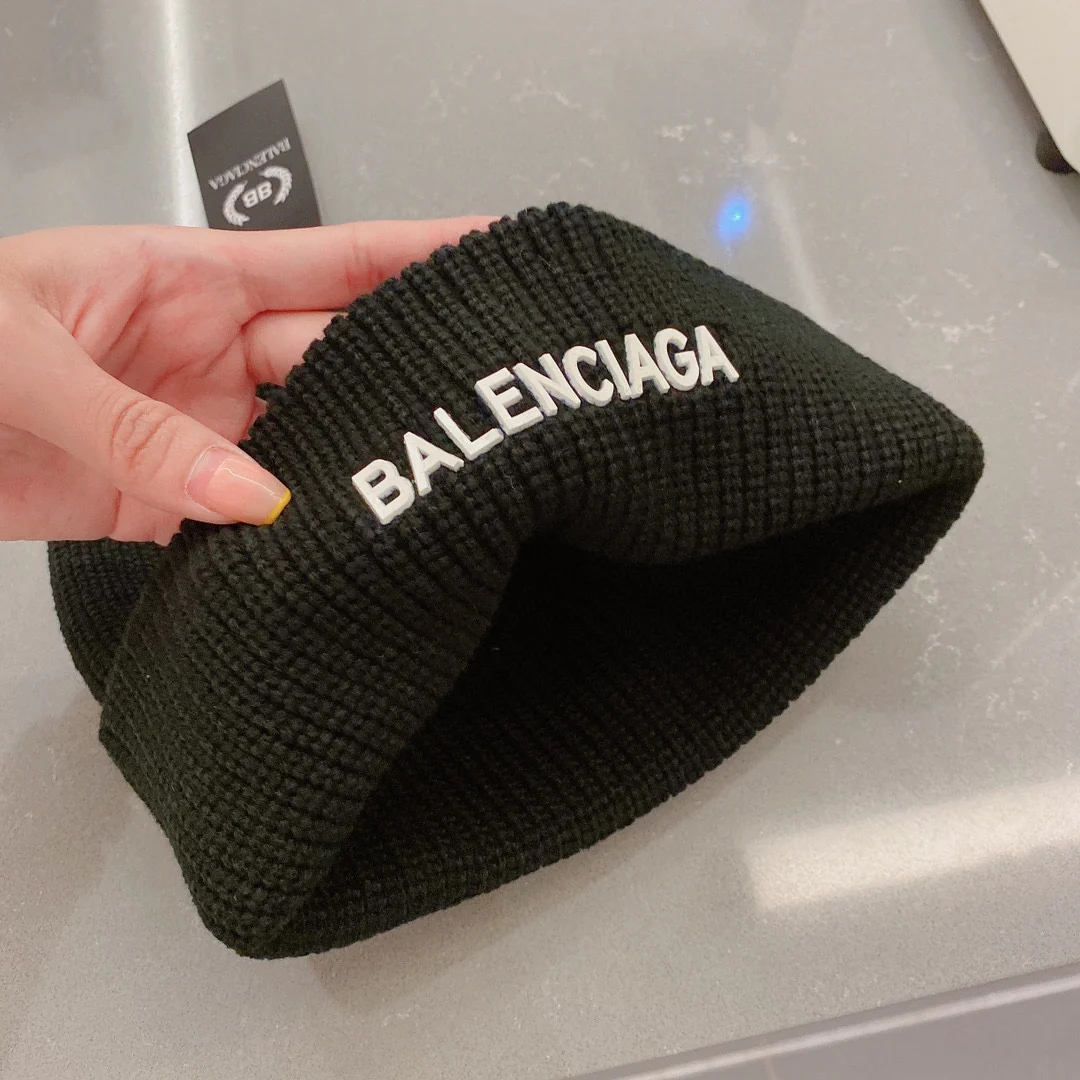 Balenciaga - Вязаная шапка-бини - Унисекс - Черная