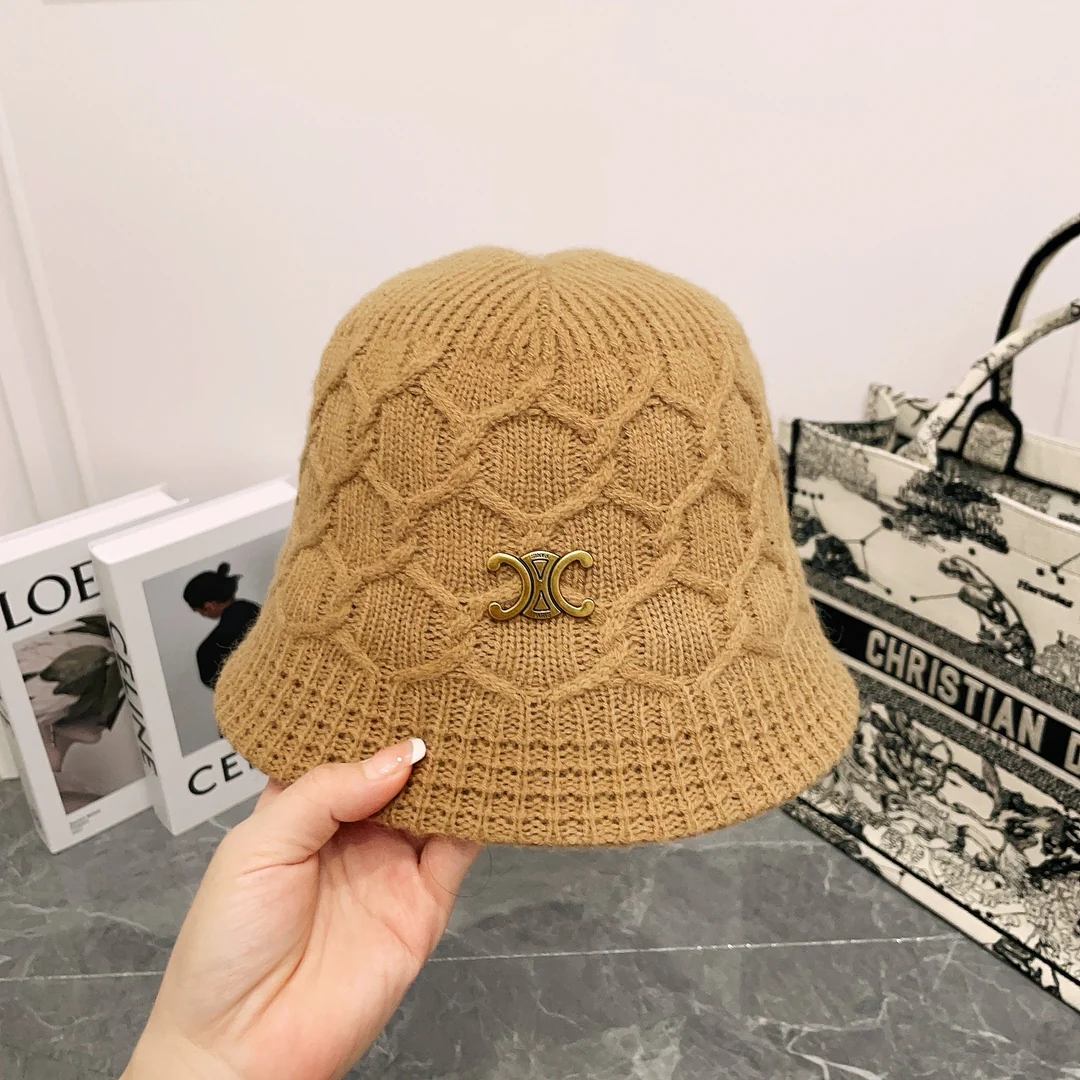 Шерстяная клетчатая панама Celine