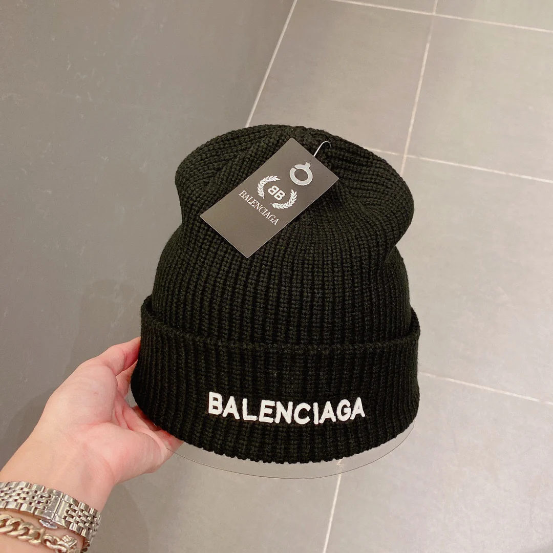 Balenciaga - Вязаная шапка-бини - Унисекс - Черная