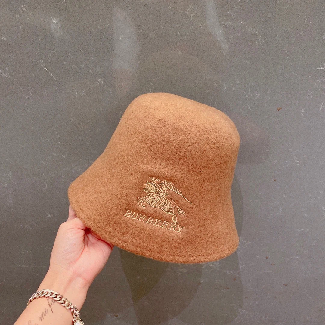 Шерстяная рыбацкая шляпа Burberry - коричневая