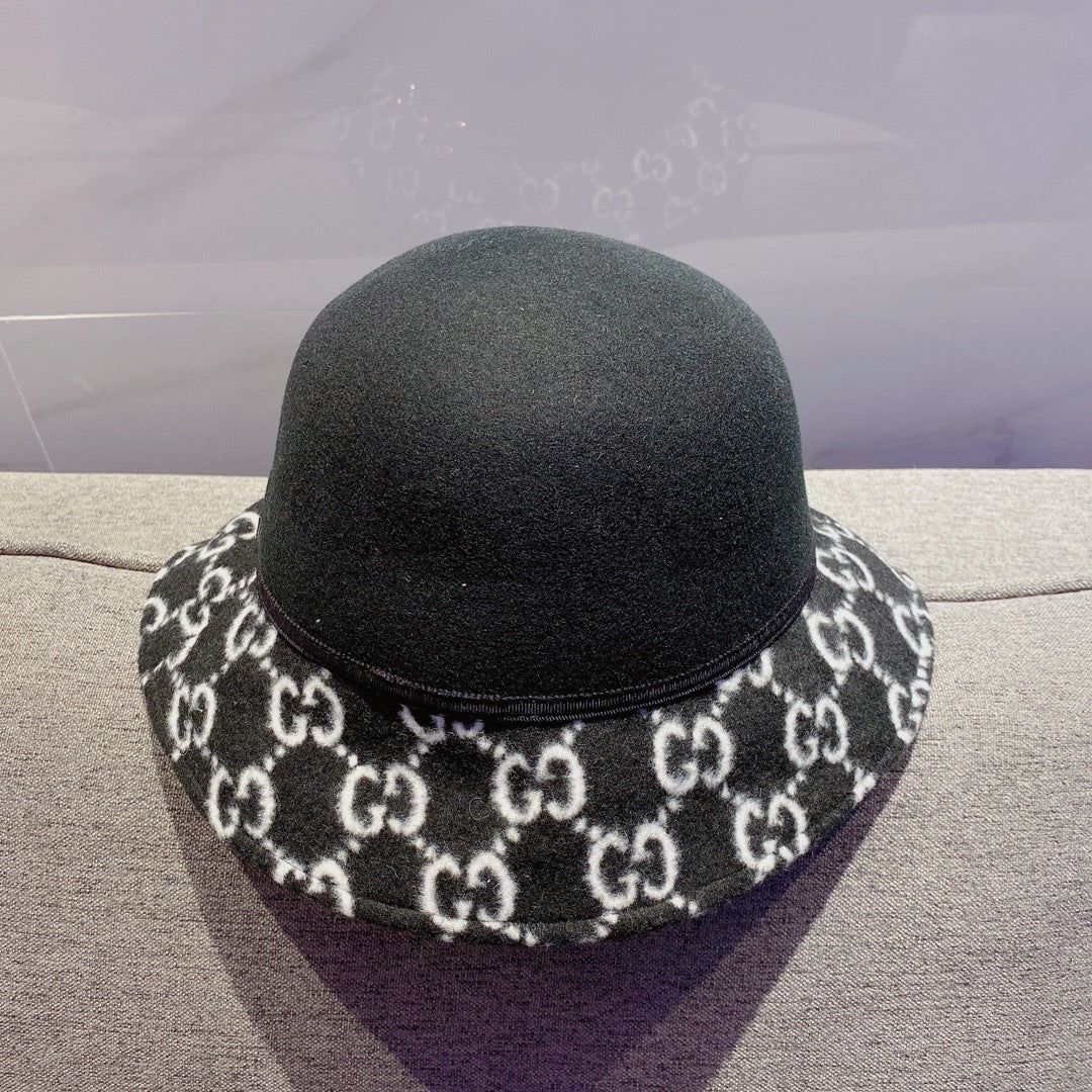 Семейство Pu-G - шерстяная рыбацкая шляпа - черная