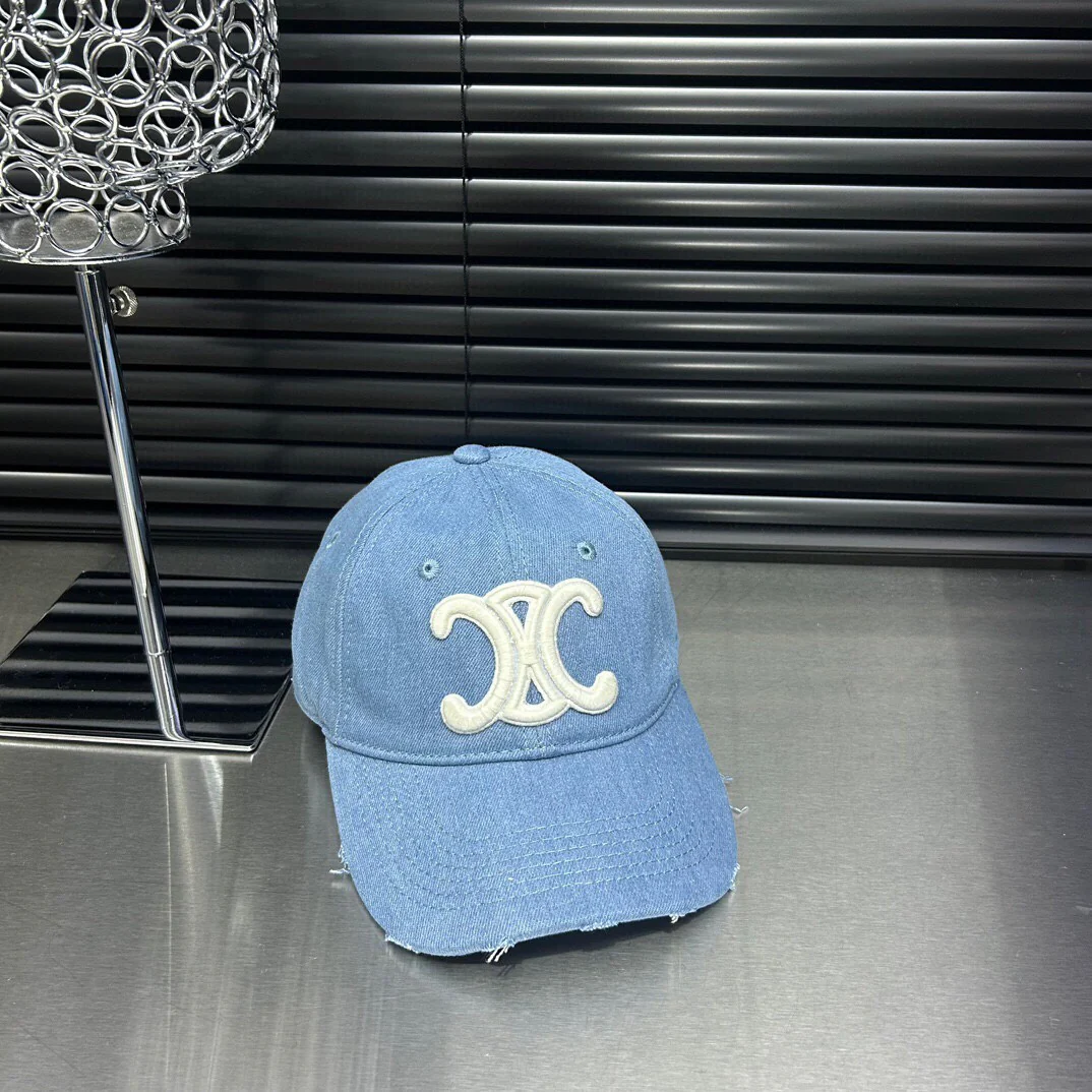 Celine - Новая рваная бейсболка с эффектом потертости - Унисекс