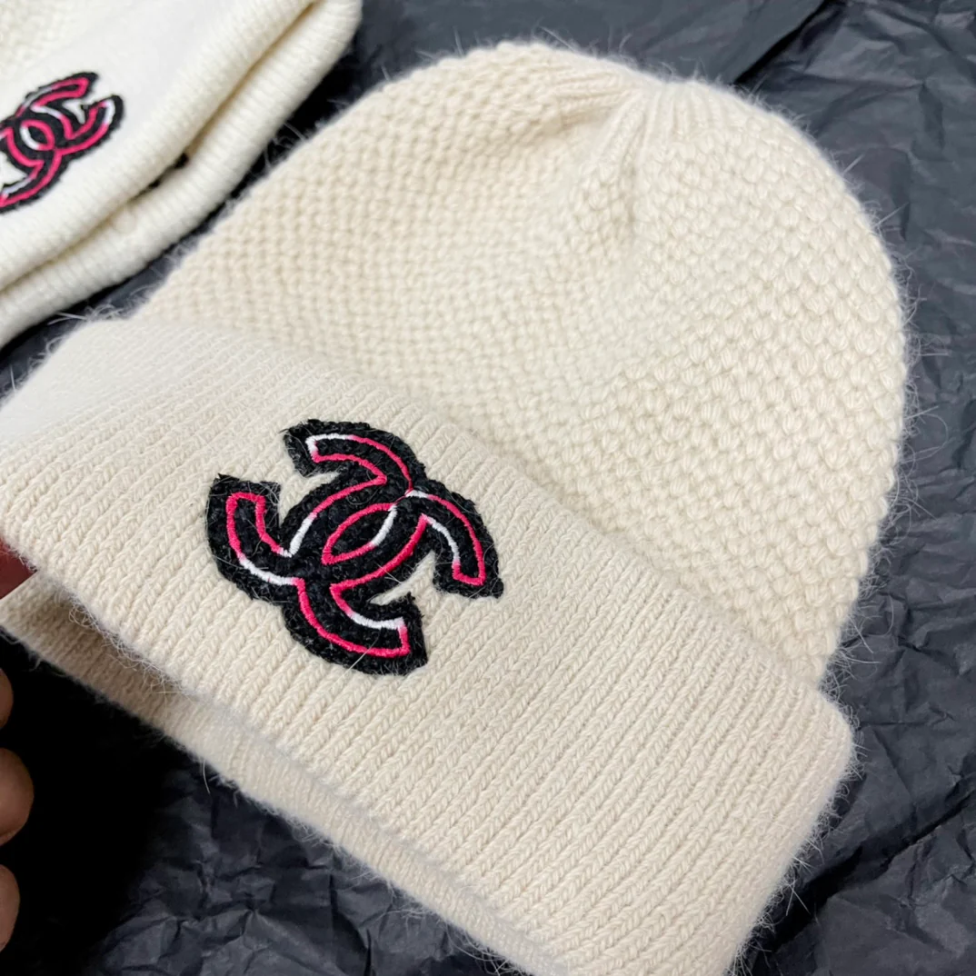Chanel - Вязаная шапка - Популярная на Xiaohongshu - Белая