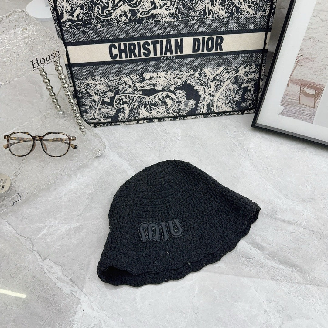 Miu Miu - Плетеная рыбацкая шляпа