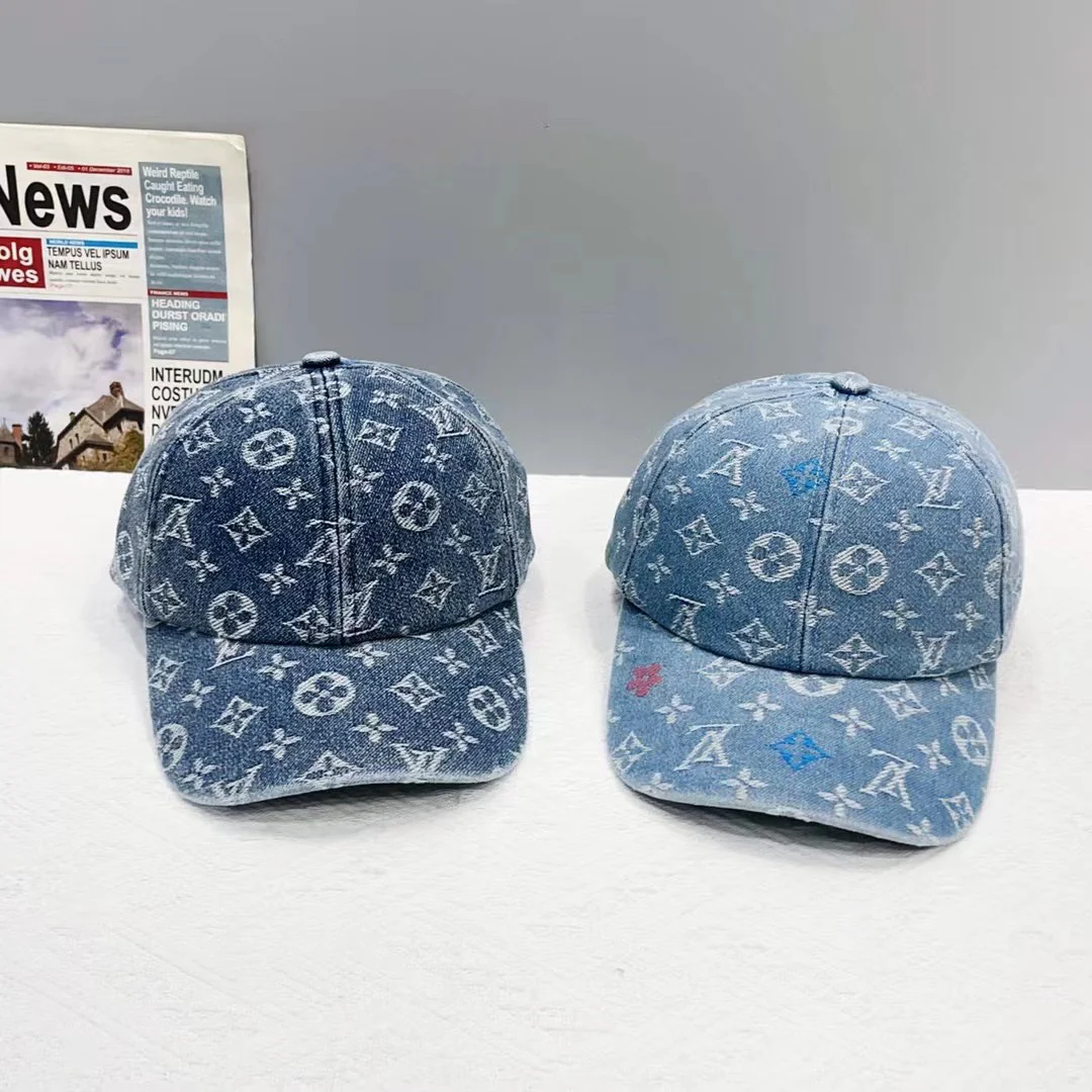 LV - Новая джинсовая бейсболка с монограммой