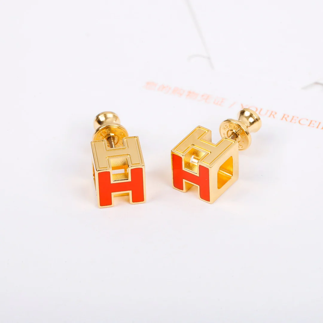 Серьги Hermes - Золотые - 002