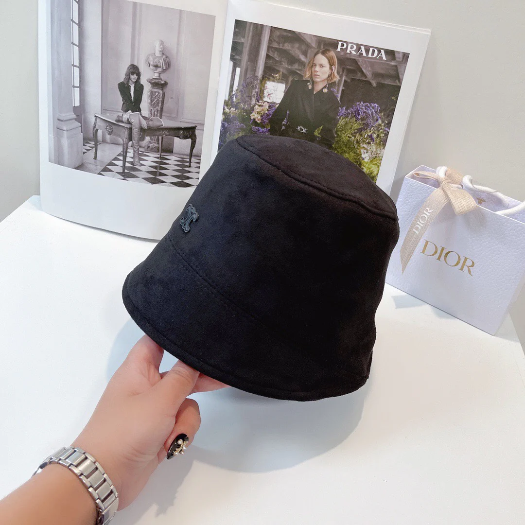 Панама Celine из замши - черная