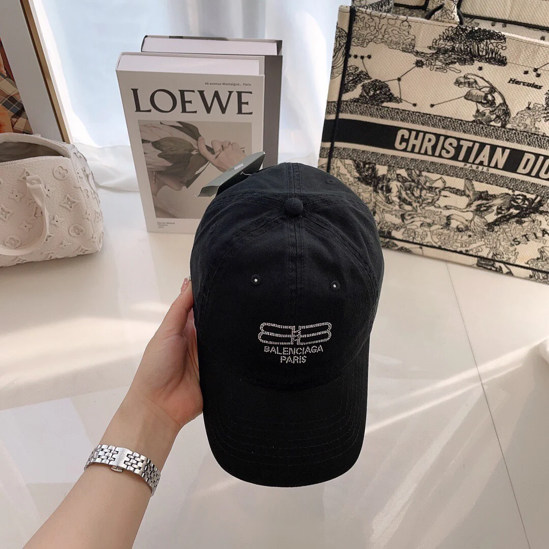 Balenciaga - Хлопковая всесезонная бейсболка - Черная